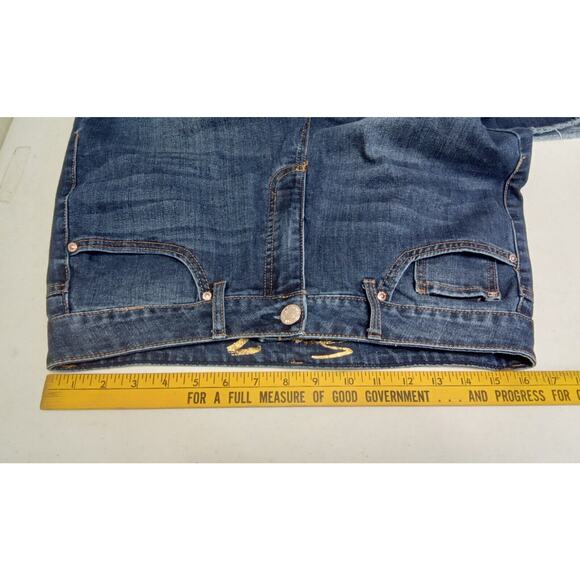 Seven Jeans Womens 10 Blue Dark Wash Weekend Slim Fit - Picture 7 of 9